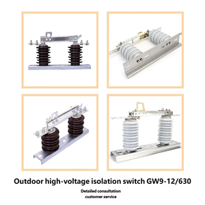 Lingc GW5 Hochspannungs-Trennschalter 3-polig GW9-12/630a Außenbereich Keramik-Verbundwerkstoff 10-12KV 50/60Hz Industrieller Messerschalter - Product Image 4