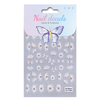 Autocollants pour ongles HONEY GIRL pour femmes, motifs floraux, holographiques 5D, brillants, imperméables, sans BPA, gel doux gaufré, fins, DIY