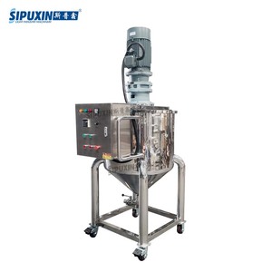 Cuve de mélange industrielle à fond conique en acier inoxydable 316 de 300 L avec agitateur à moteur AC pour cosmétiques, produits chimiques et alimentaires - Product Image 1