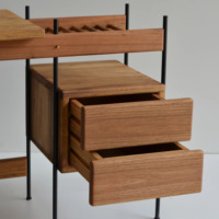 Bureau en bois naturel français de luxe moderne Table de bureau en marbre Bureau d'ordinateur en métal de créateur simple pour le stockage à la maison
