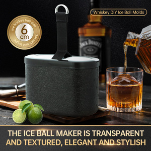 แม่พิมพ์ทำน้ำแข็งทรงกลมใส ปราศจากสาร BPA ทำจากซิลิโคน<span class=keywords><strong>คุณ</strong></span>ภาพพรีเมียม สำหรับวิสกี้ ง่ายต่อการปล่อยน้ำแข็ง ของขวัญสำหรับผู้ชาย - Product Image 4