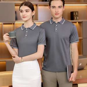 Chemises de marque personnalisées à manches courtes 100% polyester anti-boulochage Polo pour hommes - Product Image 5