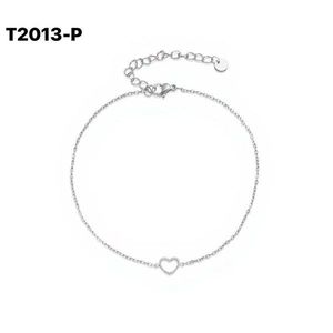 Amy Amy Fashion <b>Anklet</b> Stainless Steel <b>Silver</b> Plated Heart Shape Romantic Women's Jewelry Gift T2013 - Product Image 1