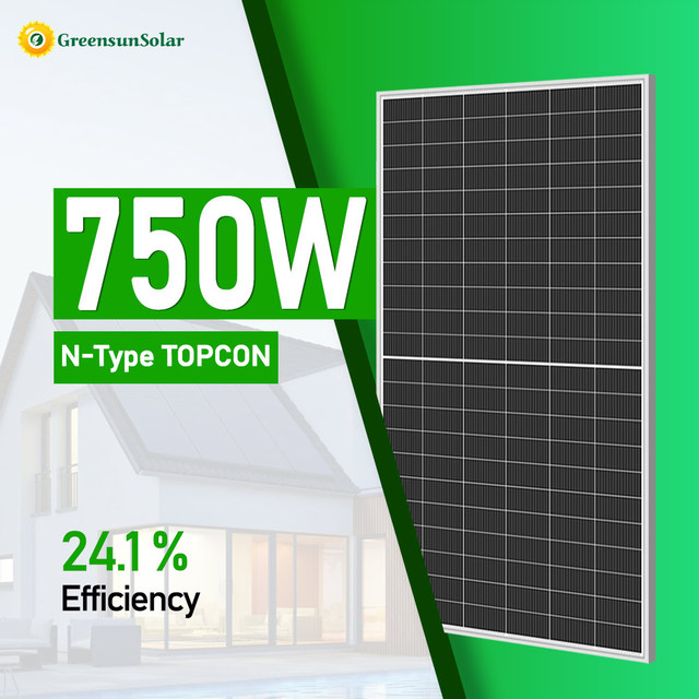 Wholesale Solar Panel Kit Price 700W 720W 730W 750W HJT Topcon Paneles Solares for Home Solar System