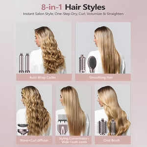 Nouveau Styler Multifonction 8-en-1 2026 pour Salon FlexStyler 1400W Moteur BLDC 3 Réglages de Vitesse Styler à Air Chaud Pliable Brosse Sèche-Cheveux - Product Image 6