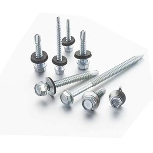 Vis autotaraudeuses à tête hexagonale en acier inoxydable, zinguées, série HE, métriques - Product Image 3