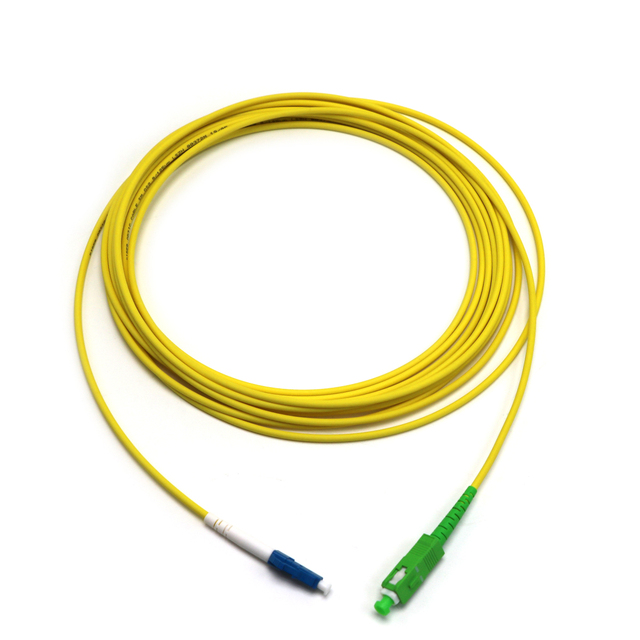 SC/APC to LC/APC Hybrid Fiber Jumper Singlemode G657A2 Simplex LSZH 2.0mm 3.0mm Patch Cable