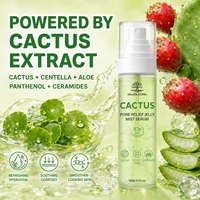 Sérum Brume Hydratante Visage au Cactus OEM ODM avec Aloès, Centella, Panthénol, Céramide – Soin de la Peau en Gros sous Marque Privée