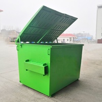 Conteneur de déchets à chargement frontal robuste pour usage commercial, bac à ordures à chargement frontal pour la collecte des déchets