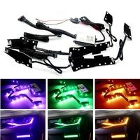 HYML – phare de voiture coloré RGBW DRL, feux de circulation quotidiens pour Chevrolet Camaro 2016-2018, phare de voiture à LED, lumière de rénovation