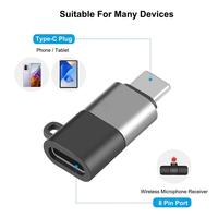 Adaptor Type-C/USB-C Male ke Lightning 8-pin Female untuk Pengisian Daya dan Transfer Data Ponsel, Anti Sirkuit Pendek