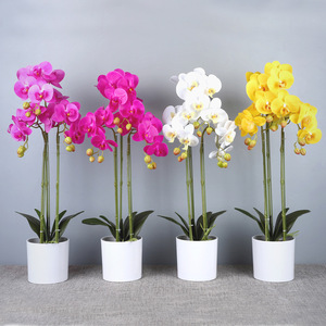 B0042 Flores <span class=keywords><strong>de</strong></span> Orquídeas Artificiales al por Mayor, Plantas <span class=keywords><strong>de</strong></span> Orquídeas Tailandesas, Plantas <span class=keywords><strong>de</strong></span> Flores Artificiales, Orquídeas Phalaenopsis Decorativas Hechas a Mano - Product Image 2