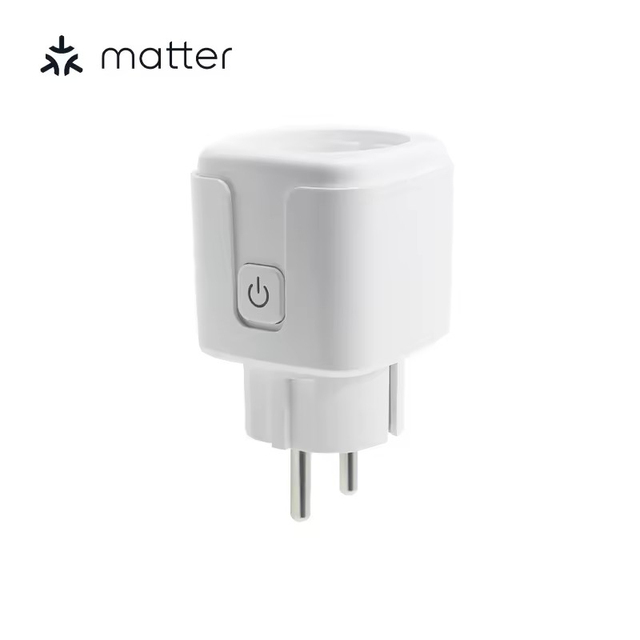 2024 Matter Smart Home EU Standard WiFi Outlet Smart Socket Matter Plug for Alexa Google Homekit