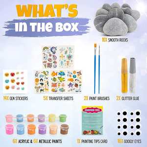 Kreatives Ostern-Bastel set für Kinder 3-8 Jahre altes Felsmalerei-Kit mit Schürzen-Zeichenspielzeug-Set - Product Image 2