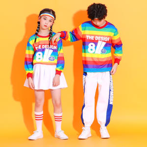 Ensemble de vêtements de performance pour enfants de 3 à 14 ans pour l'équipe sportive scolaire et le costume de classe d'étudiant élégant de cheerleading - Product Image 2