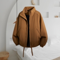 Veste d'hiver pour homme personnalisée, légère et confortable, en duvet, col montant, imperméable, style streetwear, coupe ample, grande taille