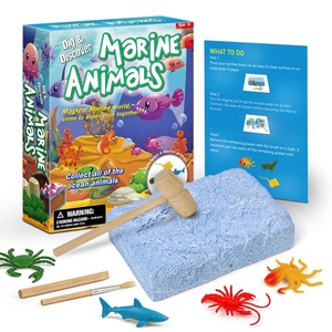 Nuevos diseños educativos tallo arqueología cavar y descubrir Mini plástico animales marinos juguete cavar hacia fuera Kit Diy Kits de excavación - Product Image 1