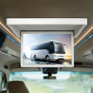 จอติดหลังคารถยนต์ขนาด 22 นิ้ว ราคาถูก ขายดี พับเก็บได้ จอทีวีแบบพับลง จอโฆษณาแบบครึ่งวงกลม สำหรับรถบัสและรถไฟ - Product Image 1