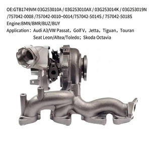 <span class=keywords><strong>Nuevo</strong></span> Turbocompresor 03G253010A 03G253010AX 03G253014K 7570420008 para Motor VW <span class=keywords><strong>Skoda</strong></span> Seat Audi 2.0 TDI, Piezas de Repuesto para Automóviles - Product Image 1