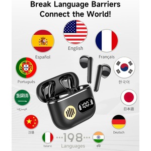 YYK-750 Black TWS Earbuds Wireless In Ear Headphones Active Noise Cancellation <b>Bluetooth</b> 5.3 <b>LED</b> Display Touch Control - Product Image 5