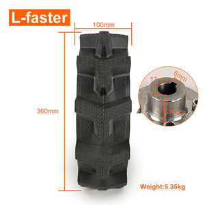 4WD 14 Inch Rắn Lốp Trang Trại Marshland Điện Dolly Tay Xe Đẩy Xe Đẩy Cần Điều Khiển Điều Khiển 24V 250W 350W Chải Động Cơ Kit - Product Image 3