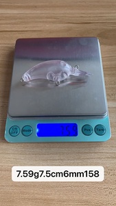 Esca da pesca non verniciata più venduta 75mm 7.6g corpo esca crankbait vuoto 158 in stock occhio libero - Product Image 2