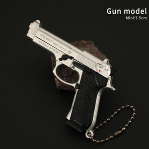 China Fabriek Prijs 1:<span class=keywords><strong>3</strong></span> 7.5 Cm Zinklegering Metalen Beretta 92f Pistool Model Metalen Demontage Speelgoed Sleutelhanger Charme - Product Image 3