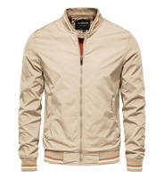 Chaqueta de hombre con cuello vuelto, estilo aviador con cremallera, para otoño, top deportivo, uniforme de béisbol