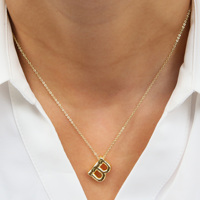 Collier Petite Lettre Bulle Plaqué Or Initiale Dainty Nom Collier Pour Femmes