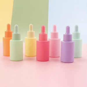 Set de Botellas de Vidrio para Suero y Aceite para el Cuidado de la Piel de Lujo, 20ml 30ml 40ml 50ml 60ml 80ml 100ml, Botella de Vidrio Esmerilado con Gotero y Hombro Plano - Product Image 1
