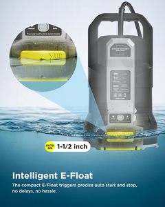 Pompe à eau submersible automatique E-Float 1/2HP 2500 GPH pour piscine, lave-auto, cordon de 25 pieds, mode automatique/manuel - Product Image 4