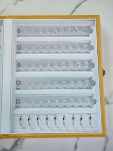 Kit d'outils de sélection de diamants pour bijoux, 10 formes, tableau de référence de 90 tailles, tableau de comparaison de zircone cubique CZ à taille de glace pilée - Product Image 5