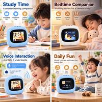 Jam Alarm Pintar WiFi dengan Speaker untuk Kamar Anak, Layar Sentuh Warna HD, Kontrol Suara, Speaker BT dengan Prakiraan Cuaca