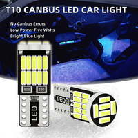 Ampoules LED T10 Canbus 5W lumière bleue pour feux de signalisation/plafonnier/lecture/plaque d'immatriculation intérieurs de voiture 12V