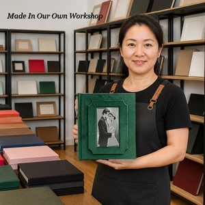 Impresión de álbumes de fotos de terciopelo en grandes y pequeñas cantidades con páginas planas de 180 grados y cubierta con panel ranurado para compradores de exportación - Product Image 1