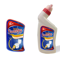 Jumlah Besar Pencetakan Kustom Produk Pembersih Tahan Air Label Botol Semprot, Stiker Pembersih Gulungan untuk Deterjen Kaca
