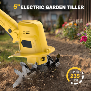 Mini cultivadora de metal con escobillas de 20V, grado DIY, resistente, fácil de operar, antideslizante, con batería de 2.0Ah y cargador, construcción de plástico CT-20LS - Product Image 6