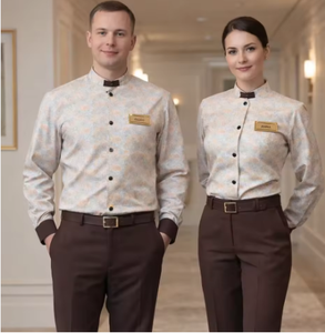 Vesbhusha OEM Unisex Professional Chef <b>Jackets</b> 100% Polyester Digital Print Long Sleeve Regular Fit Restaurant & Hotel Use - Product Image 4