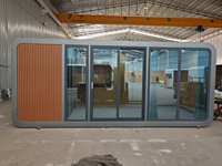 Maison capsule moderne en acier, préfabriquée, modulaire, étanche, écologique, portable, facile à assembler