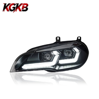 Ensemble de phares LED KGKB pour BMW X5 E70 30i 35i 40i 2007-2013, nouveau style amélioré, double projecteur DRL, double lentille, Plug & Play