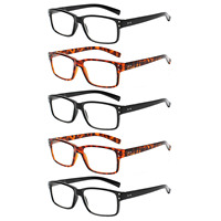 Lunettes de lecture anti-lumière bleue légères et multicolores personnalisées en gros, montures classiques écaille et noires pour presbytes