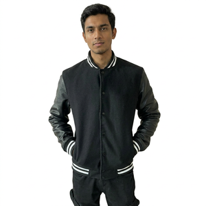 Nouvelles vestes universitaires pour hommes grandes tailles, vente en gros, vestes universitaires vierges, vestes universitaires en satin, vestes universitaires personnalisées avec logo, unies - Product Image 1
