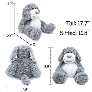 <span class=keywords><strong>Peluche</strong></span> de Perro Gris y Esponjoso, <span class=keywords><strong>Peluche</strong></span> de Cachorro Suave, <span class=keywords><strong>Peluche</strong></span> de Perro Rizado para Niños, Fabricante Personalizado de Peluches Pequeños OEM - Product Image 5