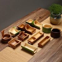 Bamboe Fancy Droge Vruchten En Noten Snack Serveren Halve Trays Gerecht Voor Foodparty Bruiloft Snacks