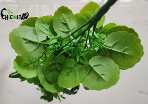 Decoración Colgante de Hierba Artificial de Plástico Ecológico con 5 Ramas y 198 Hojas de Tortuga, 2021 - Product Image 2