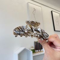 Pince à cheveux en acétate Jinglan effet peau de requin, teinte café, grande taille 10,5 cm, élégante, lumineuse, légère, de luxe