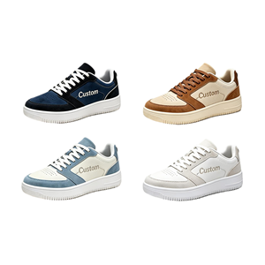 Zapatillas casuales <span class=keywords><strong>de</strong></span> hombre con patchwork <span class=keywords><strong>de</strong></span> PU, <span class=keywords><strong>de</strong></span> caña baja, estilo skate, con suela <span class=keywords><strong>de</strong></span> goma gruesa que aumenta <span class=keywords><strong>la</strong></span> altura, estilo coreano para estudiantes. - Product Image 2