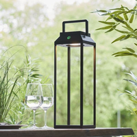 Lampes de jardin solaires modernes et étanches en aluminium, populaires pour les balcons, les terrasses et les patios, lampes de table sur pied