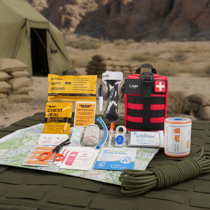 <span class=keywords><strong>Kit</strong></span> de survie professionnel compact avec pochette tactique Molle et attelle, pour tremblements de terre et activités de plein air - Product Image 1