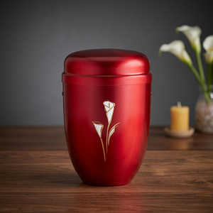 Urna Funeraria India Personalizable con Diseño Floral, Recuerdo Conmemorativo para Adultos, Capacidad de 220 Pulgadas Cúbicas - Product Image 3